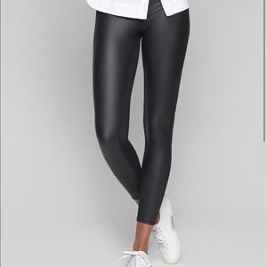 Athleta Gleam faux leather leggings size ST